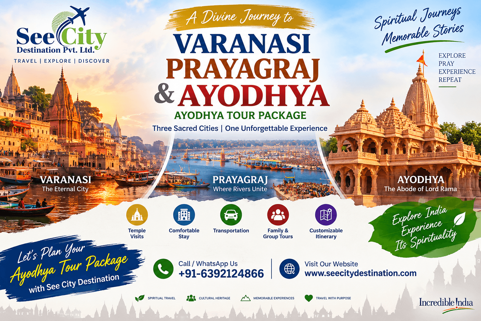Ayodhya Tour Package with See City Destination: A Memorable Journey Through Three Spiritual Cities